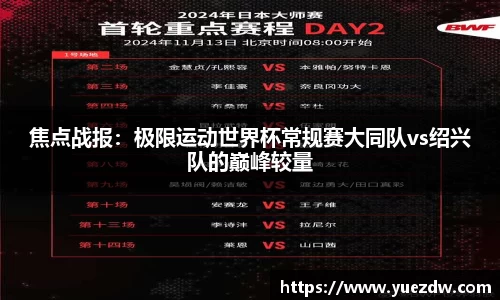 焦点战报：极限运动世界杯常规赛大同队vs绍兴队的巅峰较量